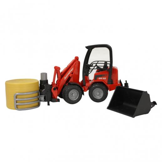  Bruder 2192 Schaeffer Compact Loader and Bale Grab