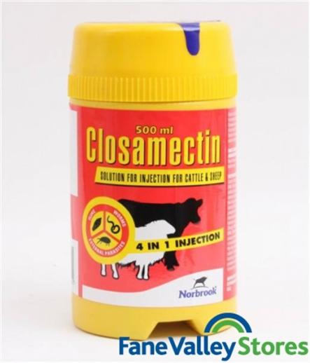  Closamectin Cattle and Sheep Injection 4 x 500mls