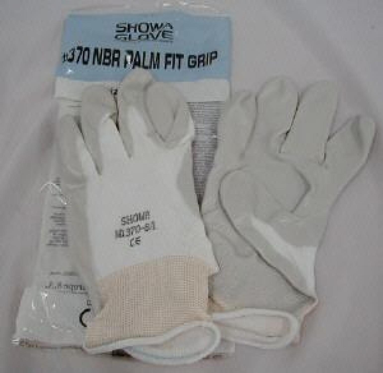 SHOWA Atlas 330 Palm Coating Natural Rubber Glove, 10-Gauge Seamless