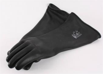Emporer 17'' Black Latex Gauntlet Gloves 10.5 image
