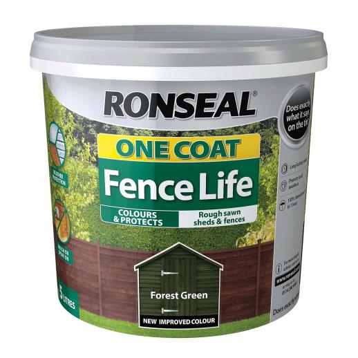  Ronseal One Coat Fence Life 5L Forest Green