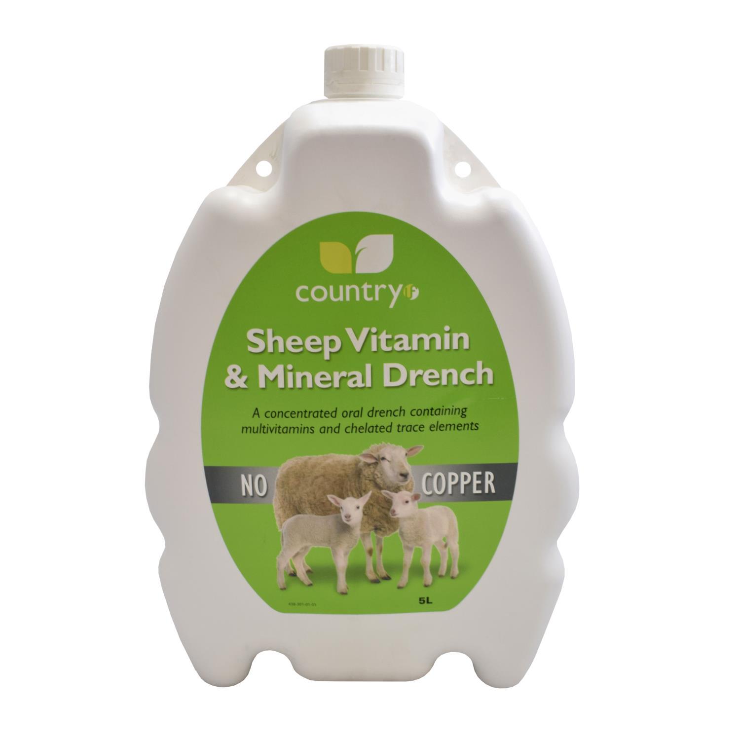 Buy Country Sheep Vitamin & Mineral Drench No Copper 5L 5L from Fane
