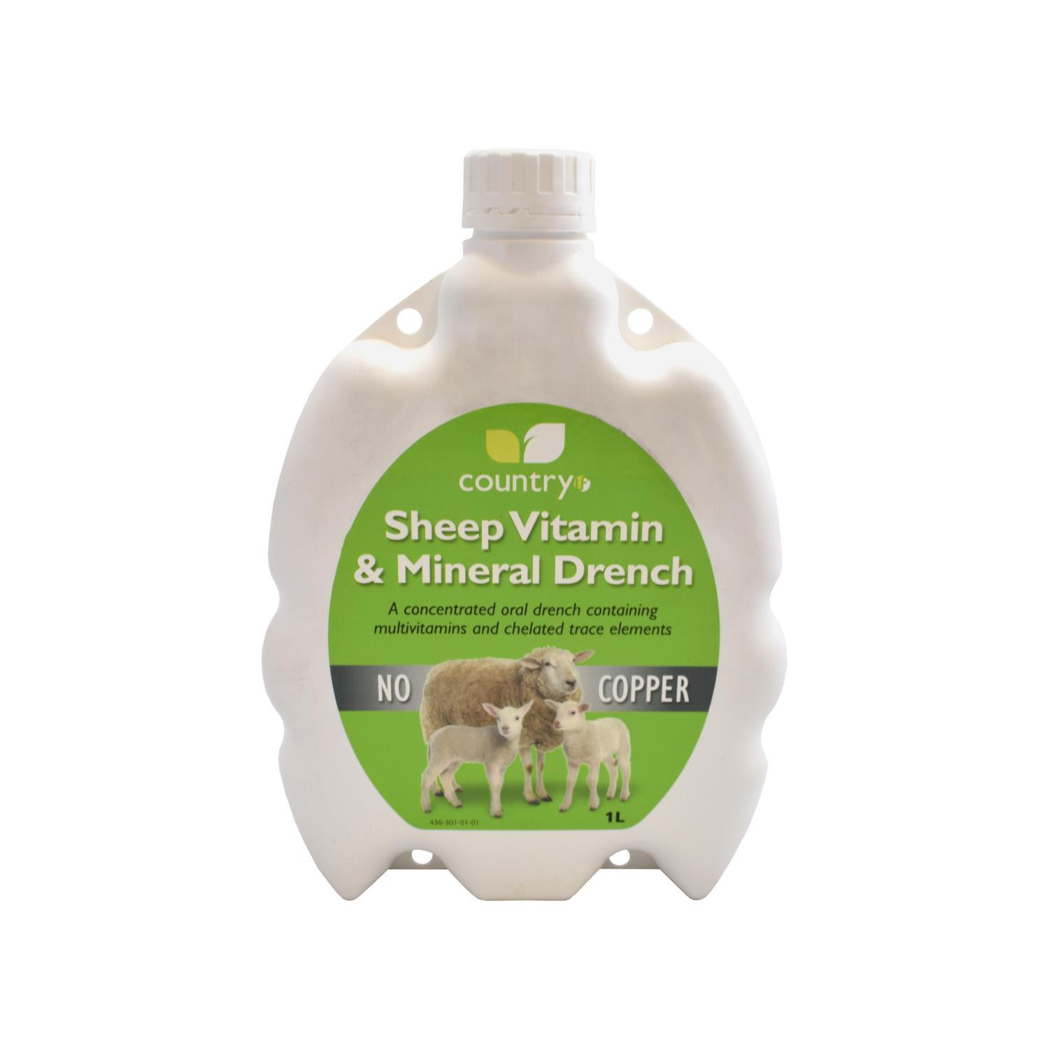 Buy Country Sheep Vitamin & Mineral Drench No Copper 1L from Fane