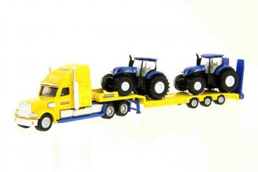 Siku 1805 Low Loader with 2 New Holland Tractors image