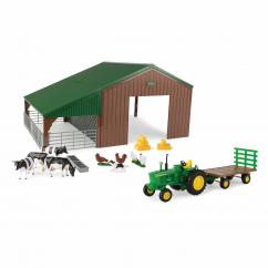 Britains 47024 Farm Building Set With John Deere Tractor image