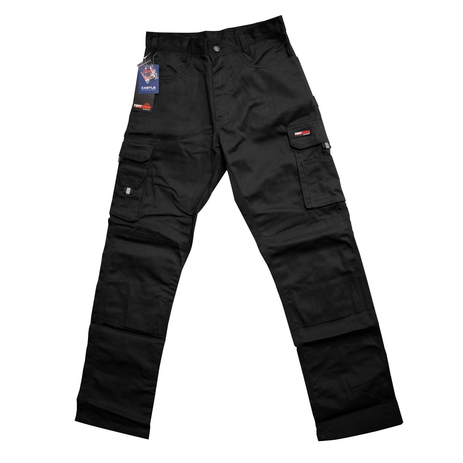 DeWalt Westport Ripstop Stretch Holster Pocket Trousers Grey/Black 38