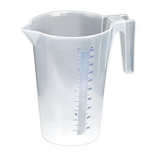  Graduated Clear Plastic Measuring Jug 2L