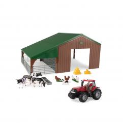 Britains 47019 Farm Building Set with Case Tractor image