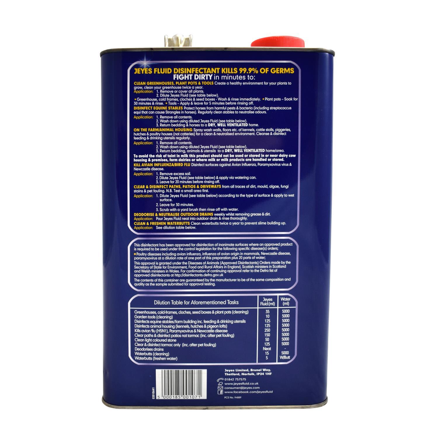 Buy Jeyes Fluid Strong Disinfectant 5L from Fane Valley Stores