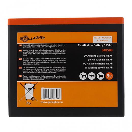  Gallagher Powerpack Alkaline Battery 9v/175ah Large Case
