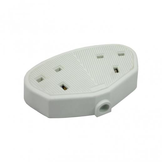  13A Twin Rubber Extension Socket