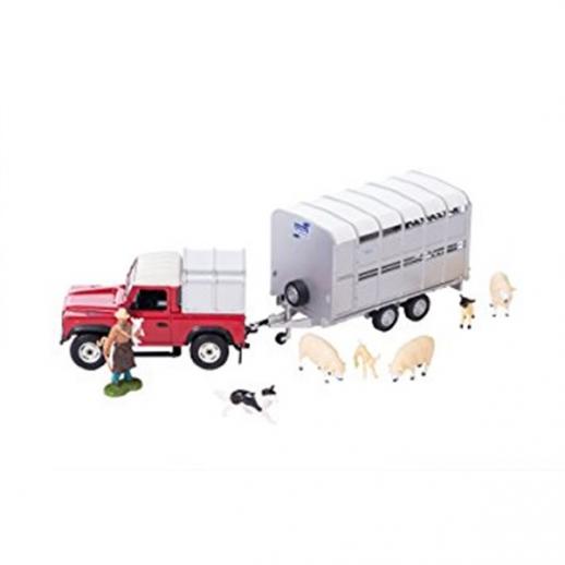  Britains 43138 Landrover and Sheep Trailer Set