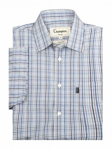  Champion Poole Short Sleeve Shirt Blue