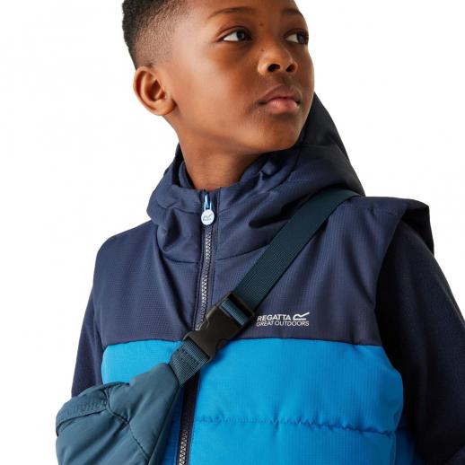  Regatta RKB101 Lofthouse Kids Hooded Bodywarmer Navy / Snorkel Blue