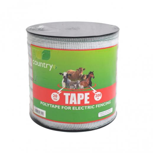  Country 20mm White Electric Poly Fence Tape 