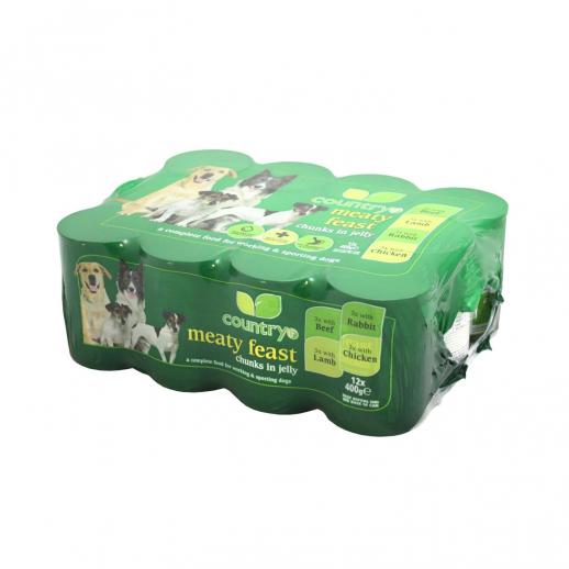  Country Meaty Feast Dog Food Tins 12 x 400G