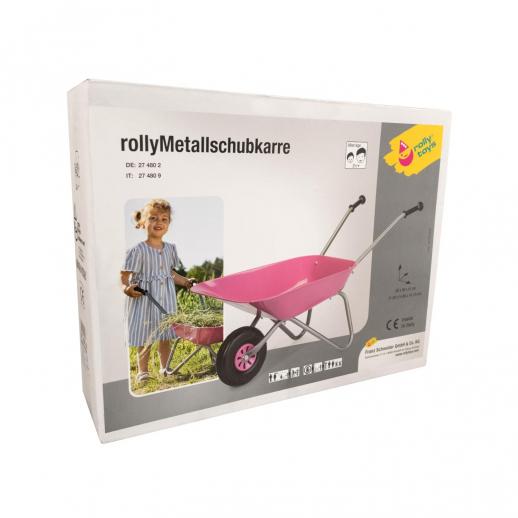  Rolly 27480 Pink Metal Wheelbarrow