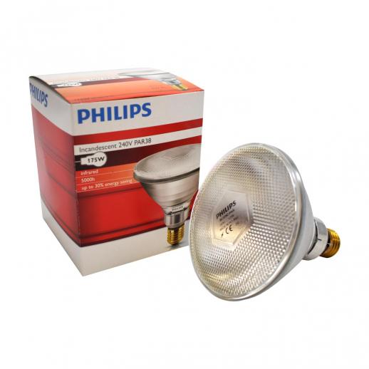  Infrared Screw Fit 175W Clear ES Heat Lamp Bulb 